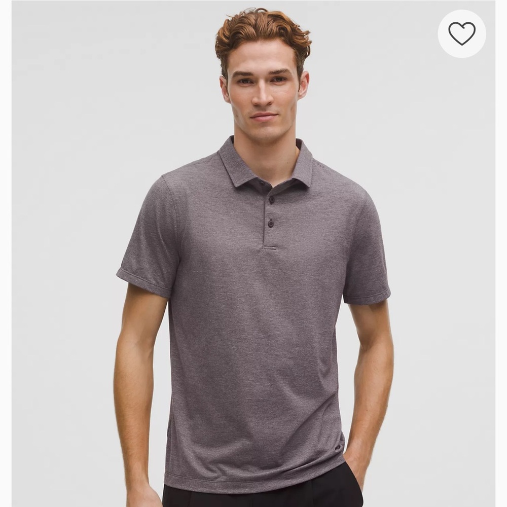 Lululemon Mens Evolution Short-Sleeve Polo Shirt XL Heathered Black